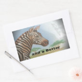 Sticker Rectangulaire Zebra Portrait, Amboseli : L'Esprit du Savann (Enveloppe)