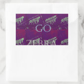 Sticker Rectangulaire Zebra Print Décor : Un design amusant (Sac)