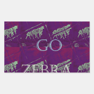 Sticker Rectangulaire Zebra Print Décor : Un design amusant
