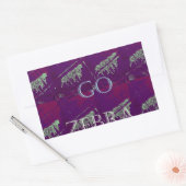 Sticker Rectangulaire Zebra Print Décor : Un design amusant (Enveloppe)