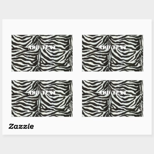 Sticker Rectangulaire Zebra Skin Camouflage Texture (Feuille)