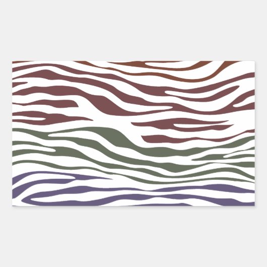 Sticker Rectangulaire Zebra Stripe coloré Abstrait (Devant)