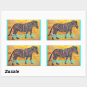 Sticker Rectangulaire Zebras Rock (Feuille)