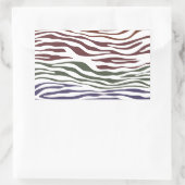 Sticker Rectangulaire Zèbre coloré Abstrait (Sac)