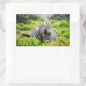 Sticker Rectangulaire Zèbres dans la nature (Sac)