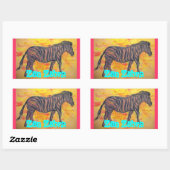 Sticker Rectangulaire Zen Zebra (Feuille)