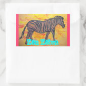 Sticker Rectangulaire Zen Zebra (Sac)