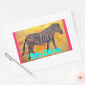 Sticker Rectangulaire Zen Zebra (Enveloppe)