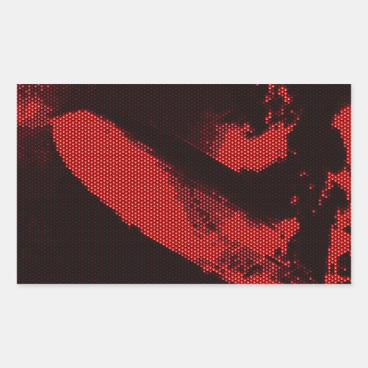 Sticker Rectangulaire Zeppelin de la diode émettrice de lumière (Devant)