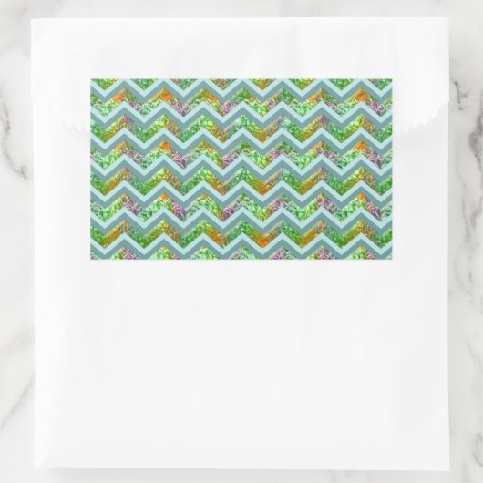 Sticker Rectangulaire ZigZag en verre tendu (Sac)