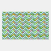 Sticker Rectangulaire ZigZag en verre tendu (Devant)