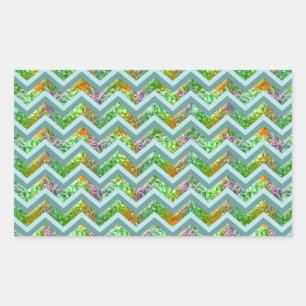 Sticker Rectangulaire ZigZag en verre tendu