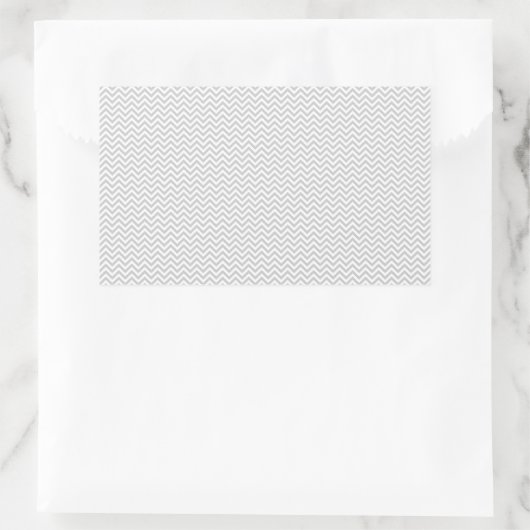 Sticker Rectangulaire ZigZag gris simple (Sac)