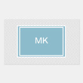 Sticker Rectangulaire ZigZag gris simple (Devant)