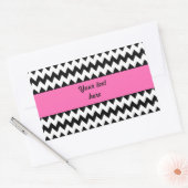 Sticker Rectangulaire Zigzag noir et blanc personnalisé (Enveloppe)