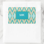 Sticker Rectangulaire zigzag-téléphones diagonale (Sac)