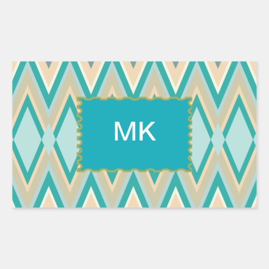 Sticker Rectangulaire zigzag-téléphones diagonale (Devant)