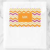 Sticker Rectangulaire ZigZag tribale dynamique (Sac)