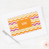 Sticker Rectangulaire ZigZag tribale dynamique (Enveloppe)