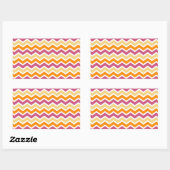 Sticker Rectangulaire ZigZag tribale dynamique (Feuille)