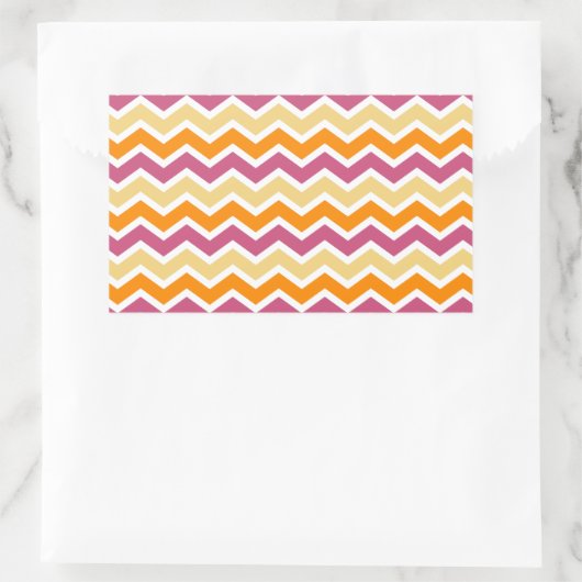 Sticker Rectangulaire ZigZag tribale dynamique (Sac)