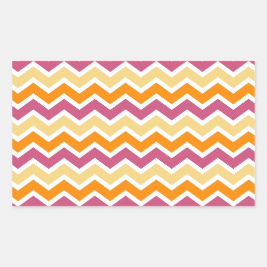 Sticker Rectangulaire ZigZag tribale dynamique (Devant)