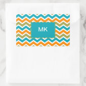 Sticker Rectangulaire Zigzag, une tribu dynamique de Peacock (Sac)