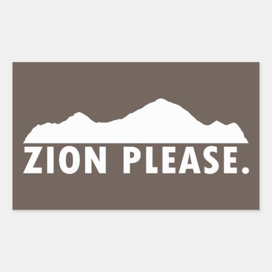 Sticker Rectangulaire Zion National Park Utah S'Il Vous Plaît (Devant)