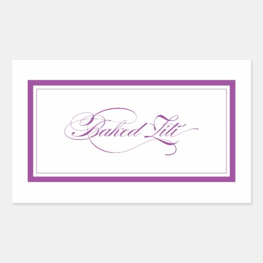 Sticker Rectangulaire Ziti personnalisé (Devant)