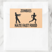 Sticker Rectangulaire Zombie Fast Food (Sac)