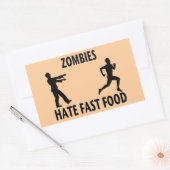 Sticker Rectangulaire Zombie Fast Food (Enveloppe)