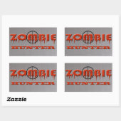 Sticker Rectangulaire Zombie Hunter (Feuille)