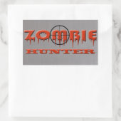 Sticker Rectangulaire Zombie Hunter (Sac)