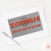Sticker Rectangulaire Zombie Hunter (Enveloppe)