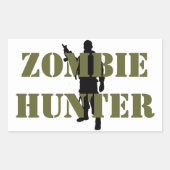 STICKER RECTANGULAIRE ZOMBIE HUNTER (Devant)