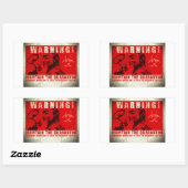 Sticker Rectangulaire Zombie, signe (Feuille)