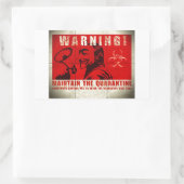 Sticker Rectangulaire Zombie, signe (Sac)