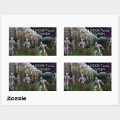 Sticker Rectangulaire Zombies d'Halloween (Feuille)