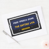 Sticker Rectangulaire Zone de liberté d'expression dans toute la zone Ét (Enveloppe)