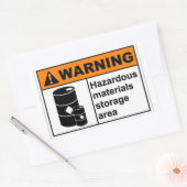 Sticker Rectangulaire Zone de stockage des matières dangereuses (Enveloppe)