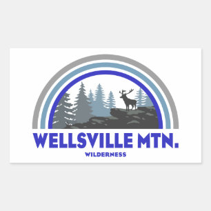 Sticker Rectangulaire Zone sauvage de la montagne de Wellsville, Utah, c