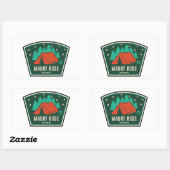 Sticker Rectangulaire Zone sauvage de Mount Rose Nevada Camping (Feuille)