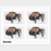 Sticker Rectangulaire Zubre Bialowieza (Feuille)