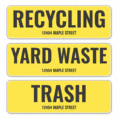 Sticker Recyclage des déchets de triage de déchets peut av (Devant)