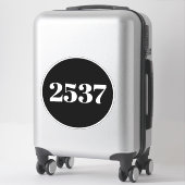 Sticker Recyclage personnalisé des ordures peut numéro de  (Sur valise)