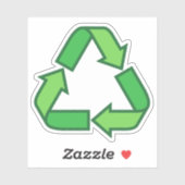 Sticker Recyclage symbole de recyclage vert (Feuille)