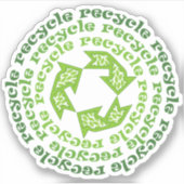 Sticker Recycler, Réutiliser, Réduire le devis avec des fl (Devant)