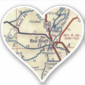 Sticker Red Bluff Californie (Devant)