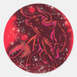 Sticker Red Bull aan de Sterrennacht