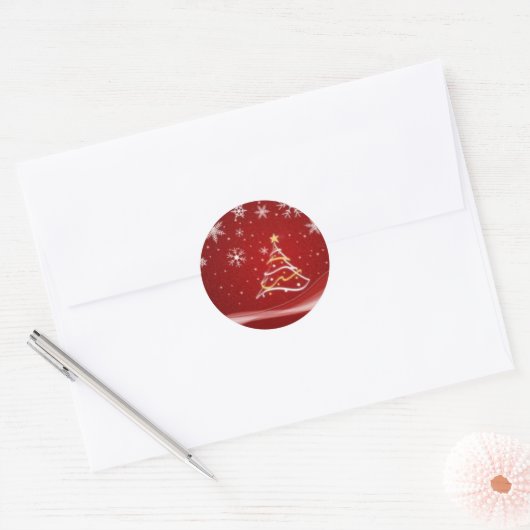 Sticker Red Christmas Tree (Enveloppe)